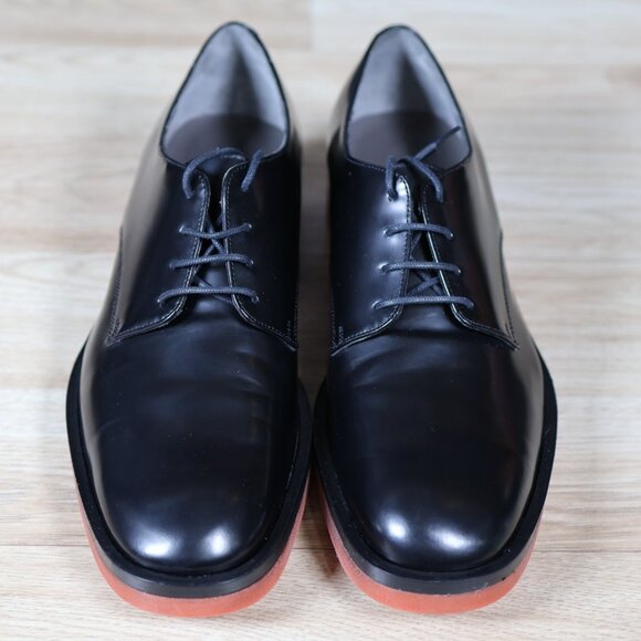 Robert Clergerie Shoes Mens Sz 8.5 E Wide Black Derby Leather Made in France - Picture 3 of 9
